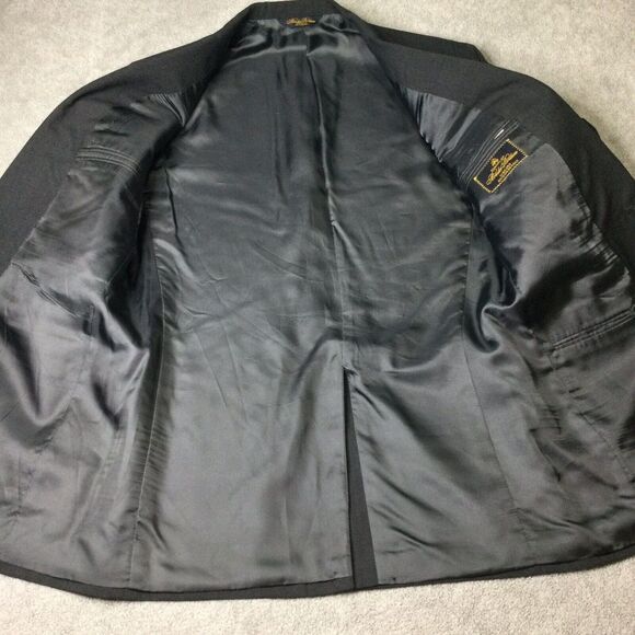 Vintage Brooks Brothers Makers Coat Blazer 40 Wool Charcoal Gray USA Union Made - Picture 4 of 9